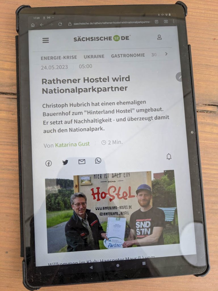 Mitgliedschaft Partnernetzwerk Nationalpark Sächsische Schweiz Partner Pressemiteilung Nachrichten Hinterland Hostel